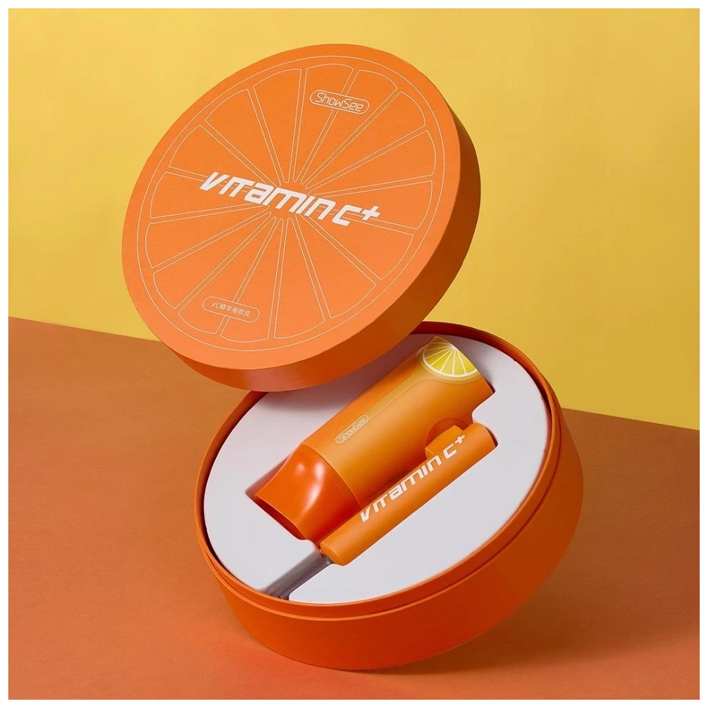 Фен Xiaomi ShowSee Electric Hair Dryer Vitamin C+ VC100-A Orange (Ф28399) - фото 7 Фен Xiaomi ShowSee Electric Hair Dryer Vitamin C+ VC100-A Orange (Ф28399) - фото 7