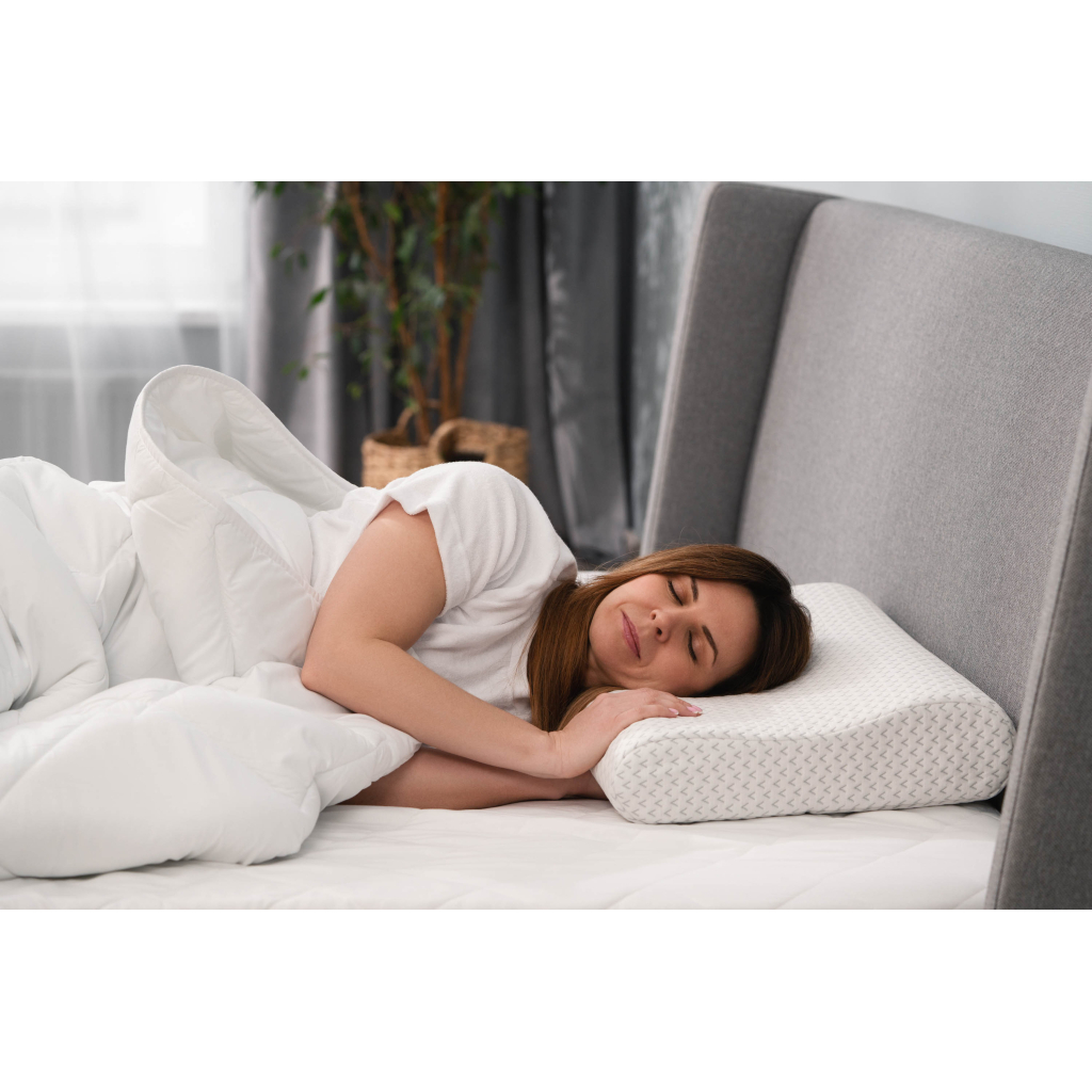 Подушка Ardesto ортопедична Sleepwell хвиля, піна меморі, 60х40х11/9см білий (ART6040COP) - фото 2 Подушка Ardesto ортопедична Sleepwell хвиля, піна меморі, 60х40х11/9см білий (ART6040COP) - фото 2