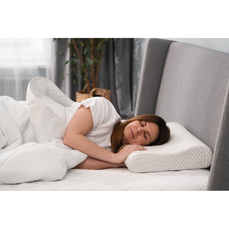 Подушка Ardesto ортопедична Sleepwell хвиля, піна меморі, 60х40х11/9см білий (ART6040COP) - фото 2