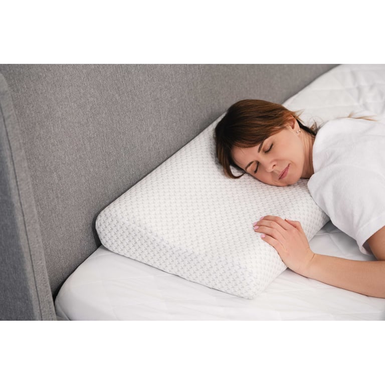 Подушка Ardesto ортопедична Sleepwell хвиля, піна меморі, 60х40х11/9см білий (ART6040COP) - фото 8
