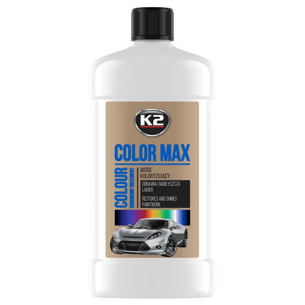 Автополіроль K2 Color Max білий 500 мл (K025BI) - фото 1 Автополіроль K2 Color Max білий 500 мл (K025BI) - фото 1