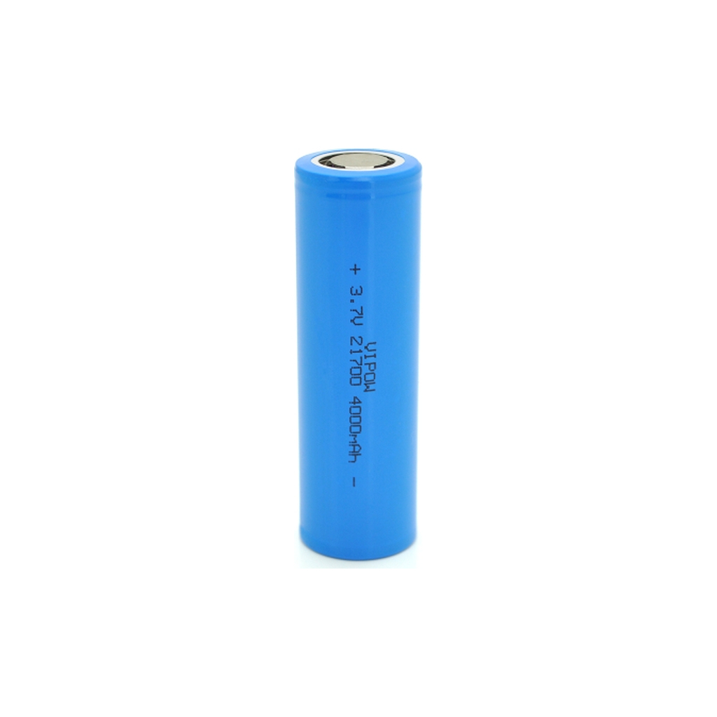 Акумулятор 21700 4000mAh, 3.7V, Blue, FlatTop Vipow (ICR21700-4000mAhFT / 31078) - фото 1