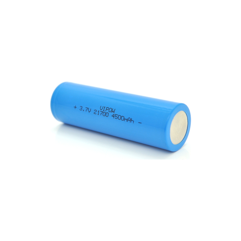Акумулятор 21700 4500mAh, 3.7V, Blue, FlatTop Vipow (ICR21700-4500mAhFT / 31079) - фото 2 Акумулятор 21700 4500mAh, 3.7V, Blue, FlatTop Vipow (ICR21700-4500mAhFT / 31079) - фото 2