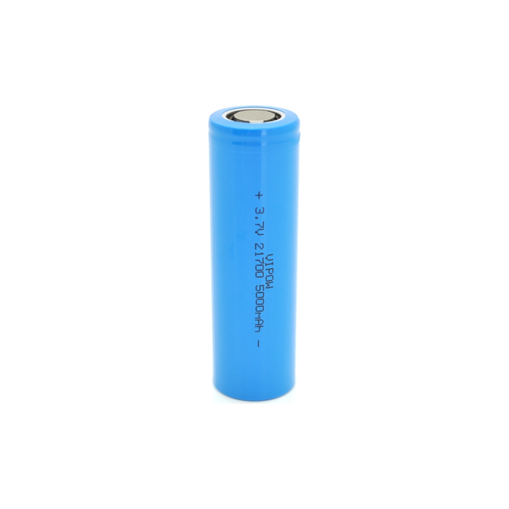 Акумулятор 21700 5000mAh, 3.7V, Blue, FlatTop Vipow (ICR21700-5000mAhFT / 31080) - фото 1