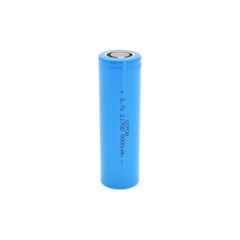 Акумулятор 21700 5000mAh, 3.7V, Blue, FlatTop Vipow (ICR21700-5000mAhFT / 31080) - фото 1