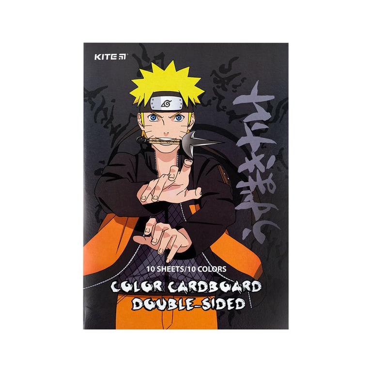 Кольоровий картон Kite А4 двосторонній Naruto 10 аркушів (NR24-255) - фото 1