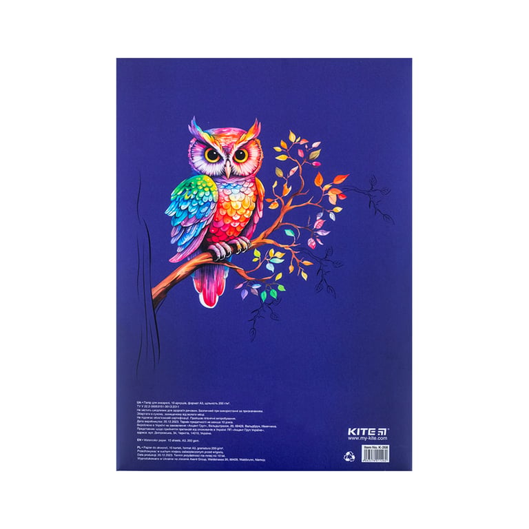 Папір для малювання Kite А3 для акварелі Classic 200г/м2, 10 аркушів (K-268) - фото 2