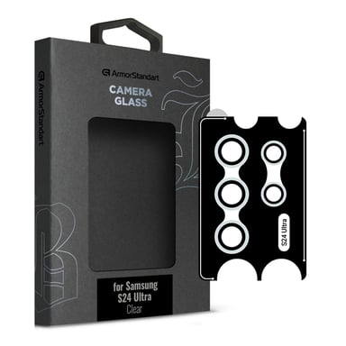Скло захисне Armorstandart Camera glass Supreme Black Icon Samsung S24 Ultra Clear (ARM76616) - фото 1