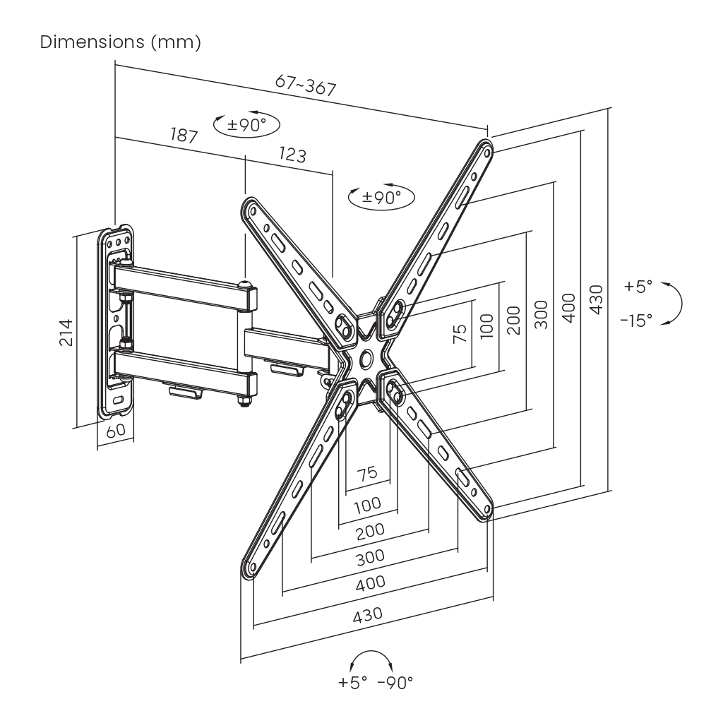 Кронштейн Brateck LDA40-443 - фото 2 Кронштейн Brateck LDA40-443 - фото 2