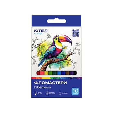 Фломастери Kite Classic 10 кольорів (K-455) - фото 1
