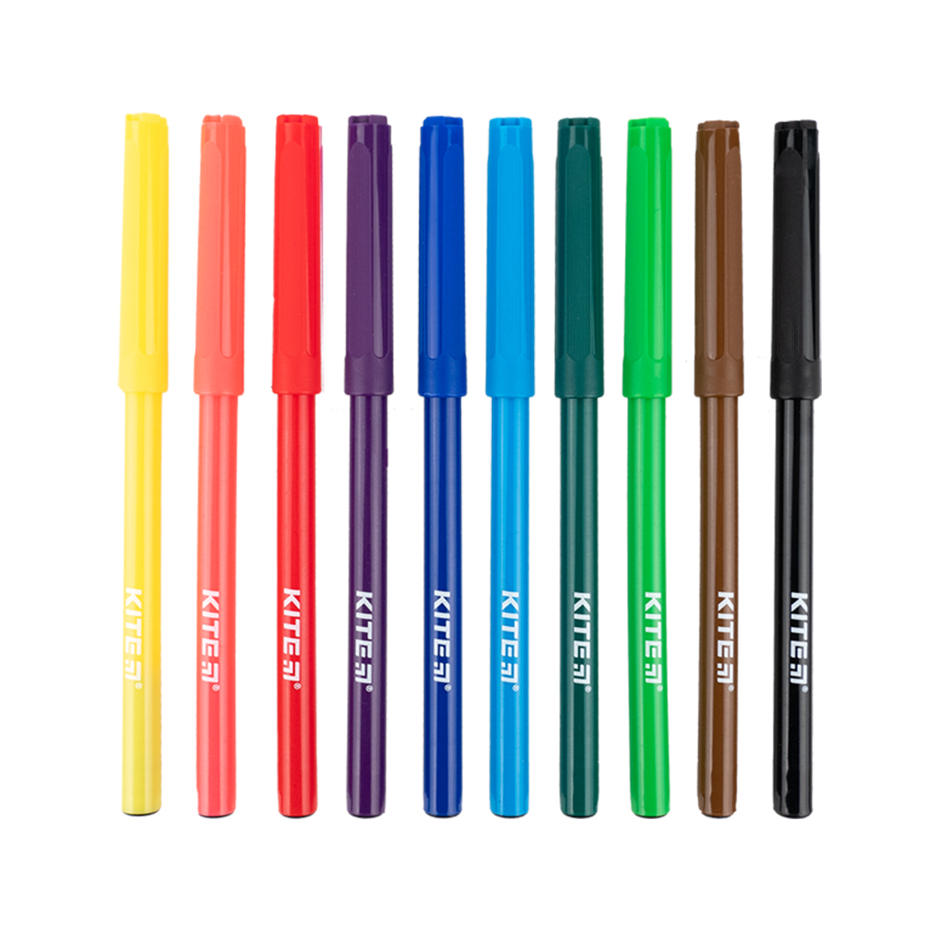 Фломастери Kite Classic 10 кольорів (K-455) - фото 2 Фломастери Kite Classic 10 кольорів (K-455) - фото 2