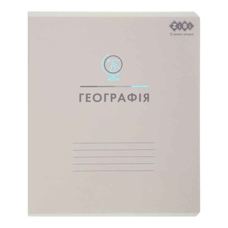 Зошит ZiBi предметний PASTEL 48 аркушів клітинка, географія (ZB.1701-09) - фото 1