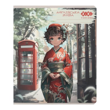 Зошит ZiBi предметний ANIME 48 аркушів клітинка, англійська мова (ZB.1704-09) - фото 1