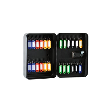Бокс для ключів Buromax на 24 секції, з брелоками, з кодовим замком, сталевий, чорний (BM.0410) - фото 1