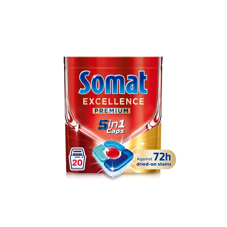 Таблетки для посудомийних машин Somat Excellence 5-в-1 20 шт. (9000101808384) - фото 2
