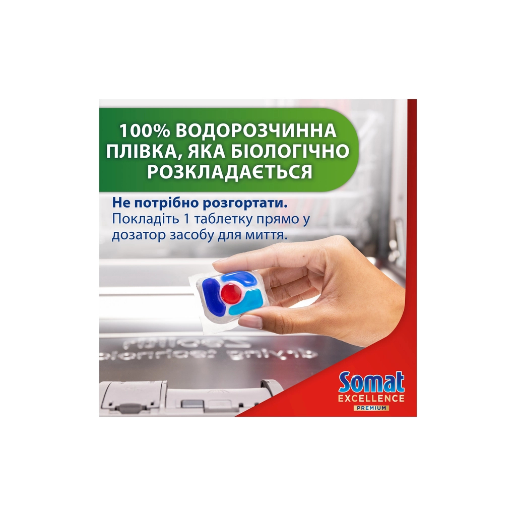 Таблетки для посудомийних машин Somat Excellence 5-в-1 20 шт. (9000101808384) - фото 7 Таблетки для посудомийних машин Somat Excellence 5-в-1 20 шт. (9000101808384) - фото 7
