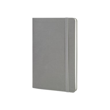 Книга записна Optima А5 VIVELLA, м’яка обкладинка, гумка, білий блок лінія, сірий (O27104-10)