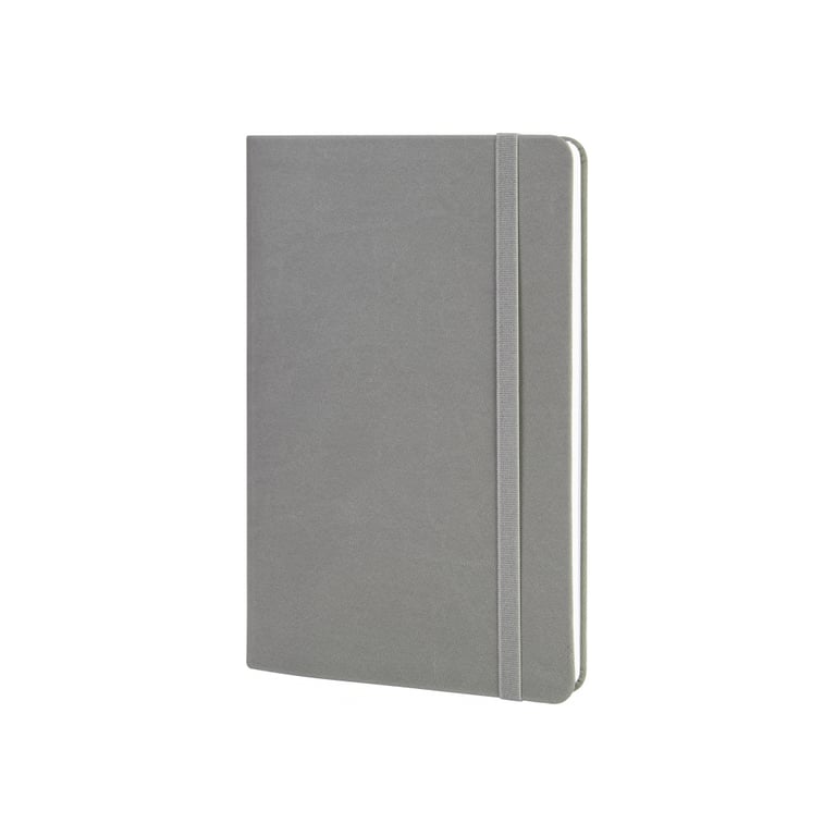 Книга записна Optima А5 VIVELLA, м’яка обкладинка, гумка, білий блок лінія, сірий (O27104-10)
