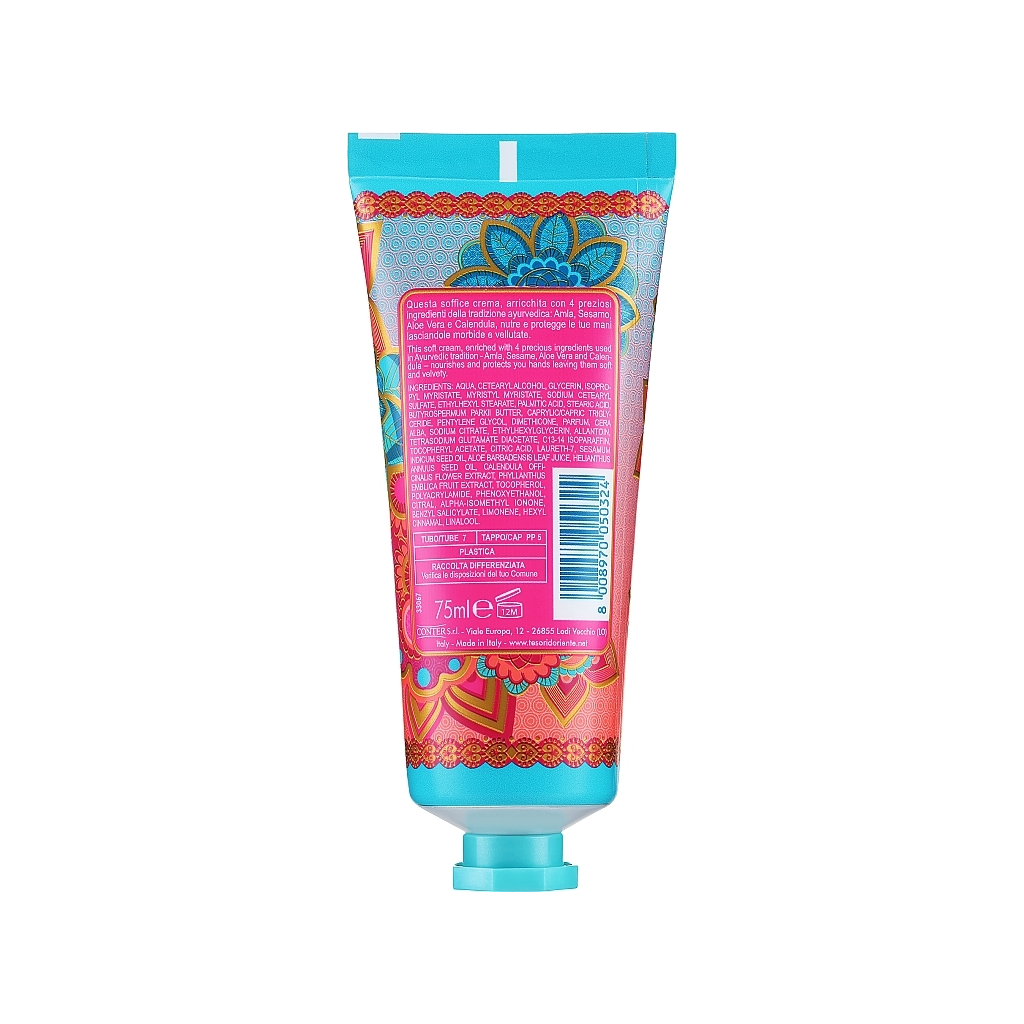 Крем для рук Tesori d'Oriente Ayurveda Олія амли та пачулі 75 мл (8008970050324) - фото 2 Крем для рук Tesori d'Oriente Ayurveda Олія амли та пачулі 75 мл (8008970050324) - фото 2