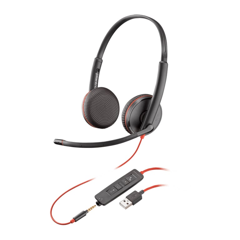 Навушники Poly BlackWire C3225 USB-A HS Stereo Black (80S11AA) — фото 1