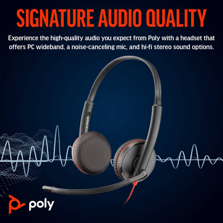 Навушники Poly BlackWire C3225 USB-A HS Stereo Black (80S11AA) - фото 3