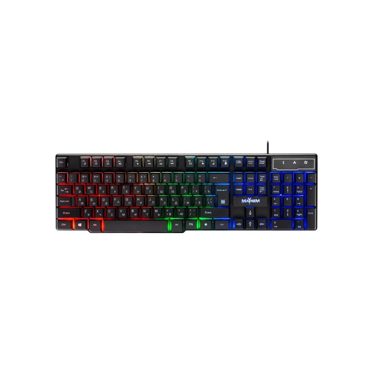Клавіатура Defender Mayhem Mayhem GK-360DL USB UA Black (45362) - фото 1