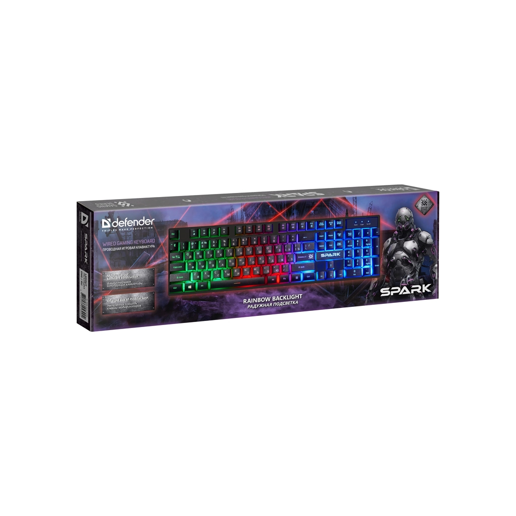 Клавіатура Defender Spark GK-300L USB UA Black (45302) - фото 7 Клавіатура Defender Spark GK-300L USB UA Black (45302) - фото 7