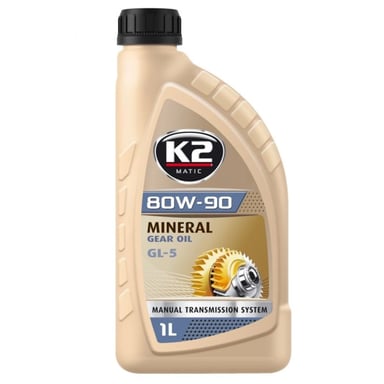 Трансмісійна олива K2 Mineral Gear Oil GL-5 80W-90 1 л (O5541E) - фото 1