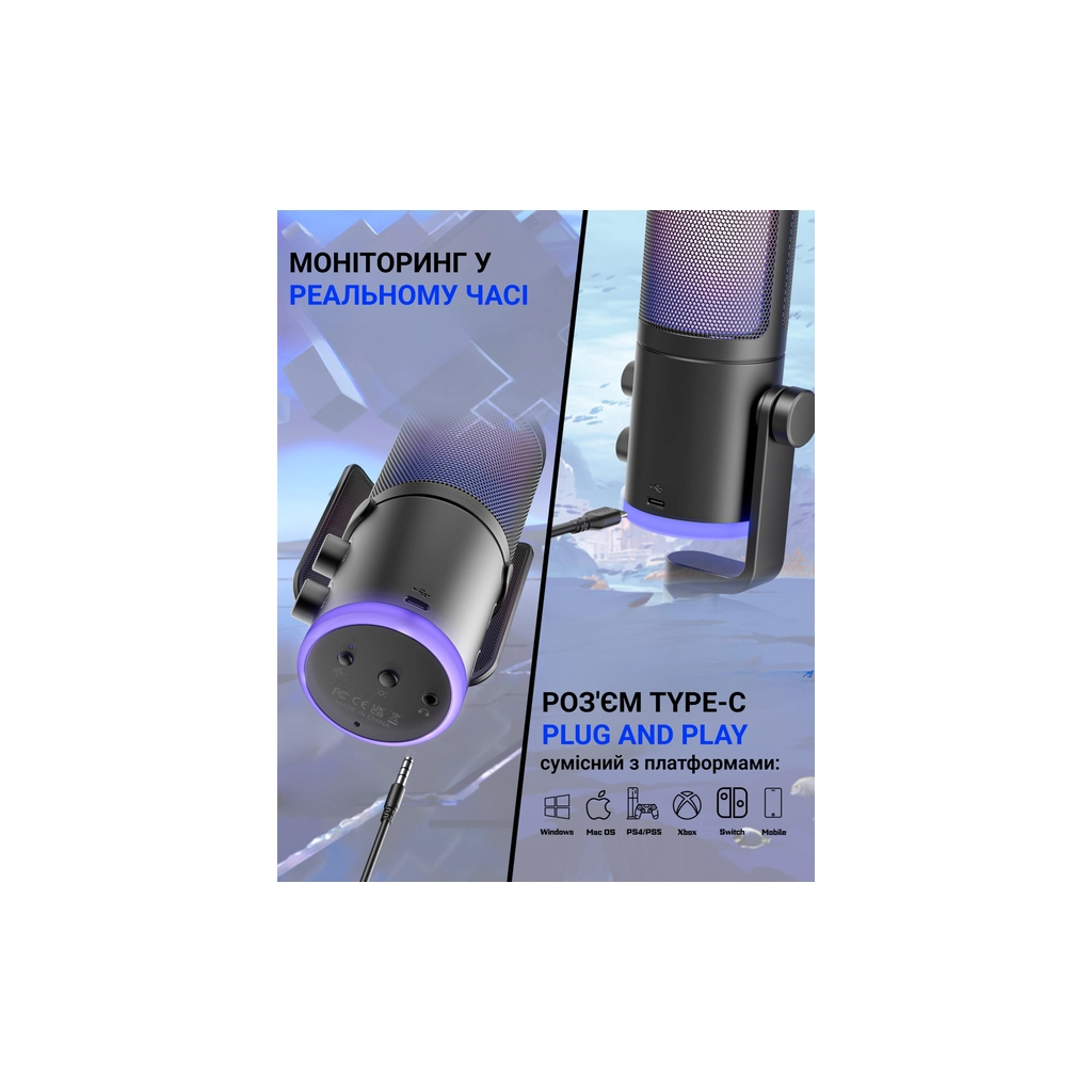 Мікрофон Fifine AM6 USB Black (AM6) - фото 9 Мікрофон Fifine AM6 USB Black (AM6) - фото 9