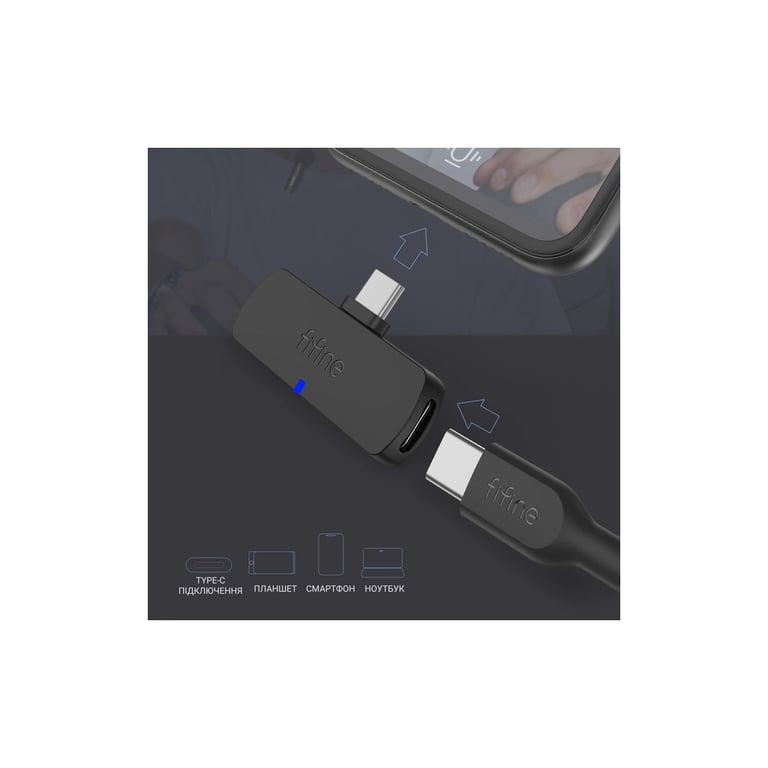 Мікрофон Fifine M6 Wireless Black (M6) - фото 8