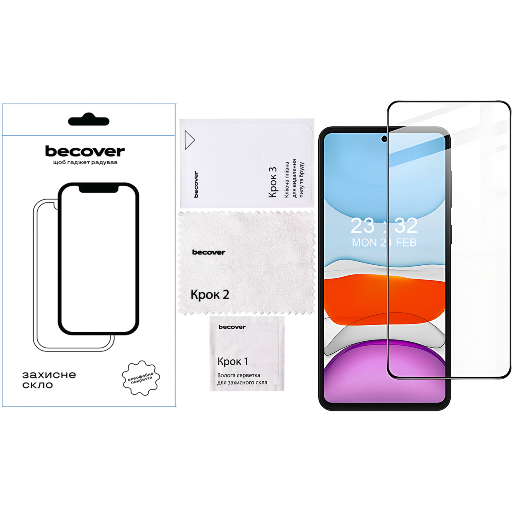 Скло захисне BeCover Oppo A60 Black (711666) - фото 4 Скло захисне BeCover Oppo A60 Black (711666) - фото 4