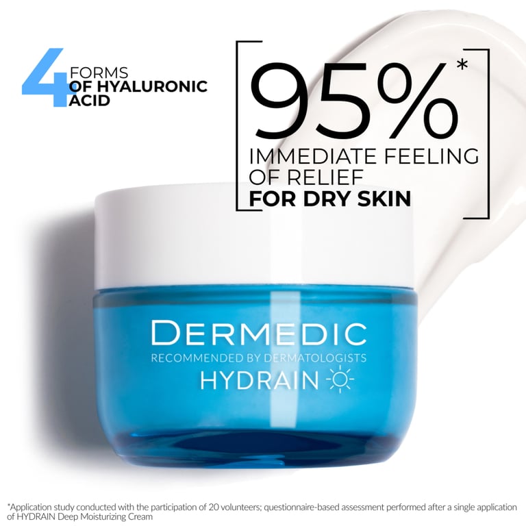 Крем для обличчя Dermedic Hydrain 3 Hialuro Глибокого зволоження Денний 50 г (5901643176280) - фото 3
