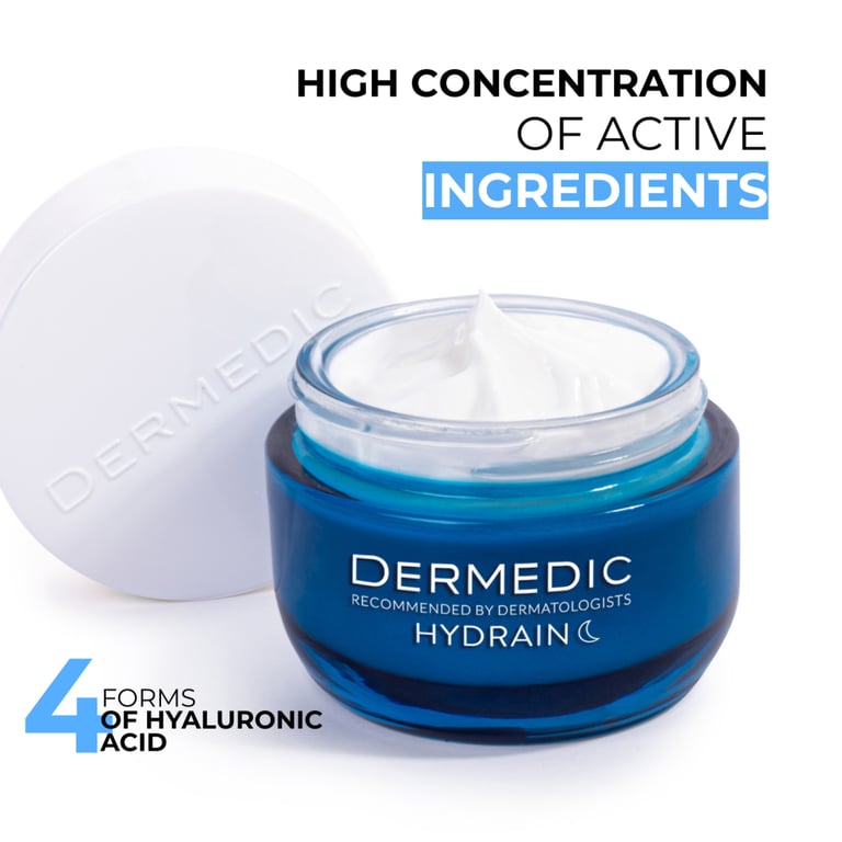 Крем для обличчя Dermedic Hydrain 3 Hialuro Відновлювальний Нічний 50 мл (5901643176242) - фото 2