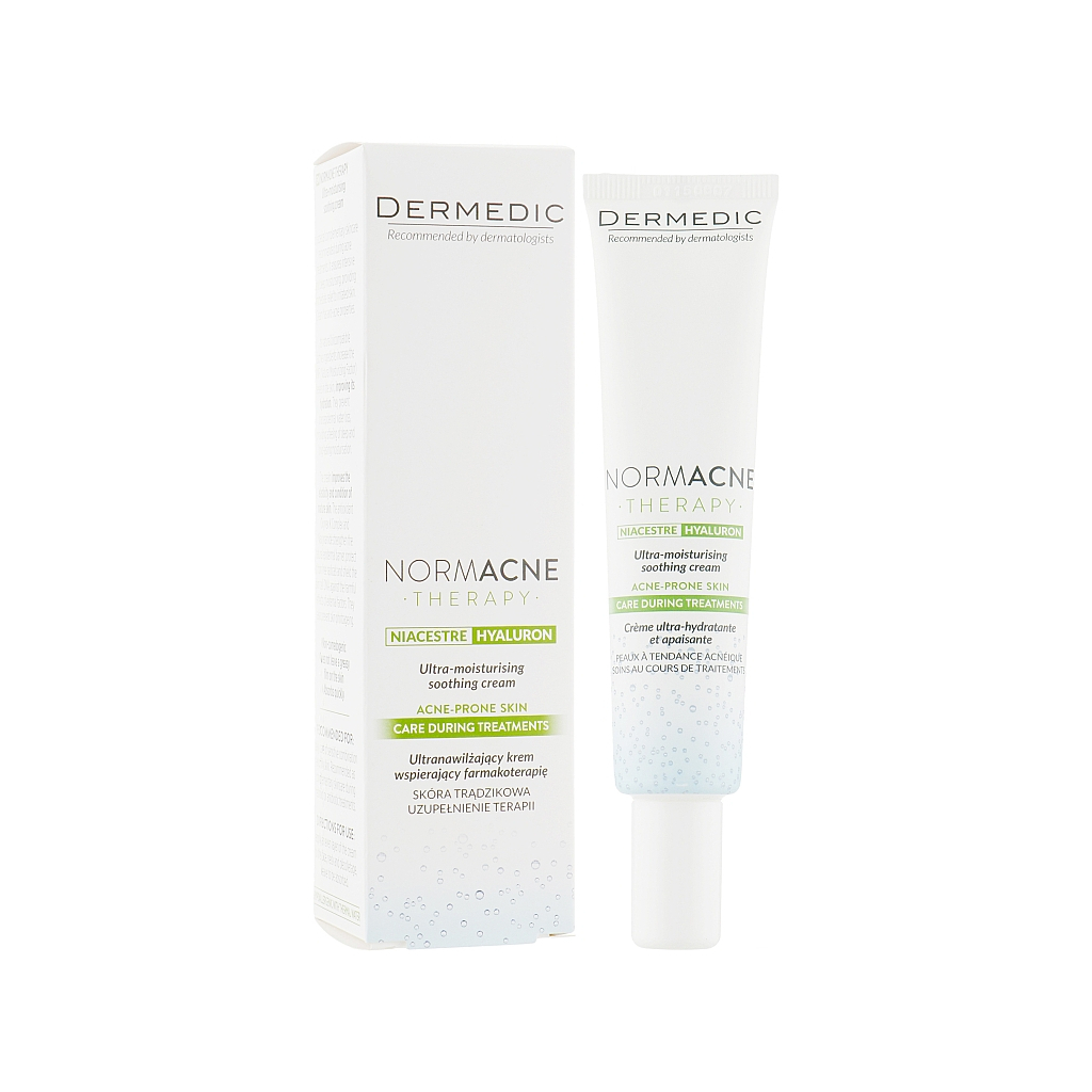 Крем для обличчя Dermedic Normacne Ультразволожувальний Заспокійливий 40 мл (5901643175641) - фото 1