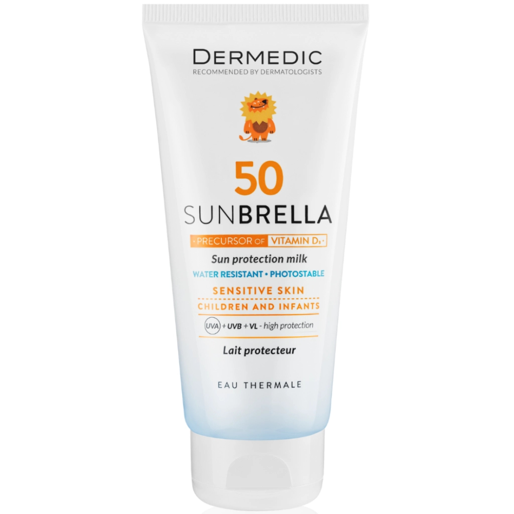 Засіб від засмаги Dermedic Sunbrella Baby Сонцезахисне молочко для дітей SPF50 100 мл (5901643170592) - фото 1