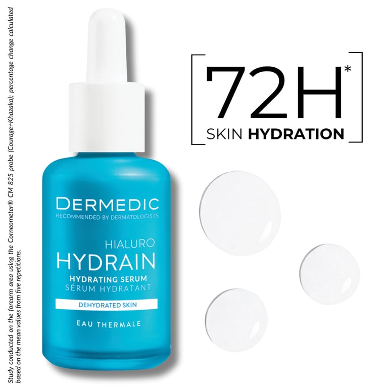 Сироватка для обличчя Dermedic Hydrain 3 Hialuro Зволожувальна для сухої шкіри обличчя, шиї та зони декольте 30 мл (5906739783199) - фото 5