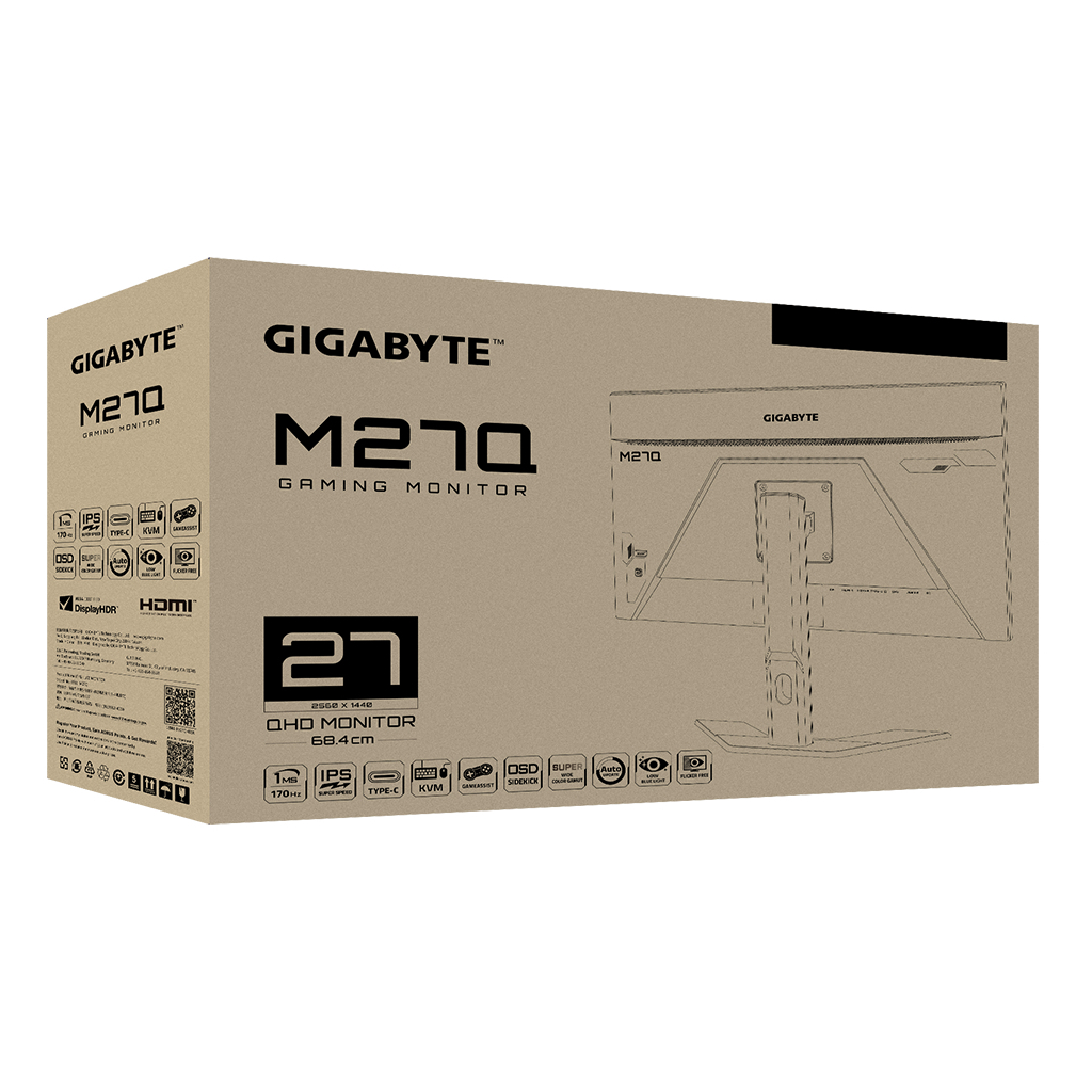 Монітор GIGABYTE M27Q-EK - фото 8 Монітор GIGABYTE M27Q-EK - фото 8