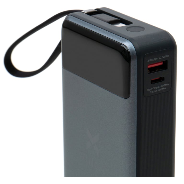 Батарея універсальна Vinga 20000 mAh 65W Display USB-C Cable Grey (VPBB2065C) - фото 6