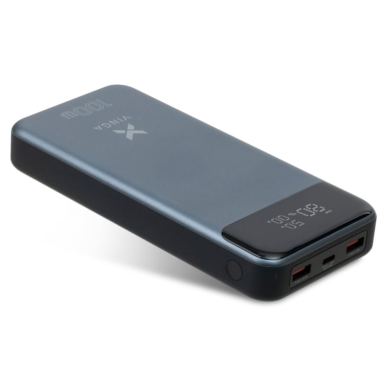 Батарея універсальна Vinga 30000 mAh 100W Display VA Grey (Li-Ion) (VPBB30100) - фото 2