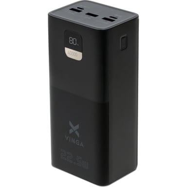Батарея універсальна Vinga 40000 mAh 22.5W Display Black (VPBB4022) - фото 1