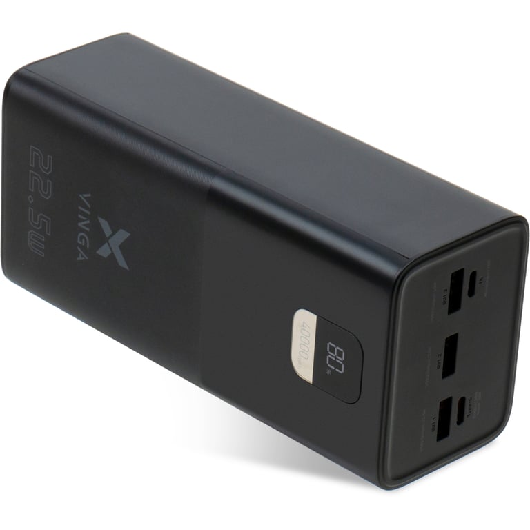 Батарея універсальна Vinga 40000 mAh 22.5W Display Black (VPBB4022) - фото 2