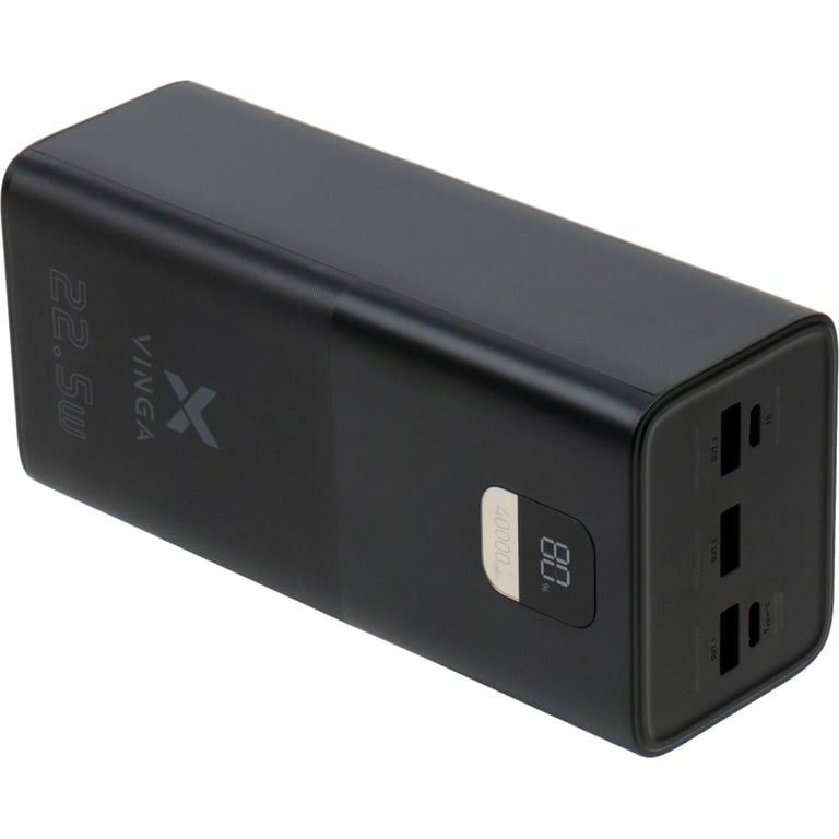 Батарея універсальна Vinga 40000 mAh 22.5W Display Black (VPBB4022) - фото 4