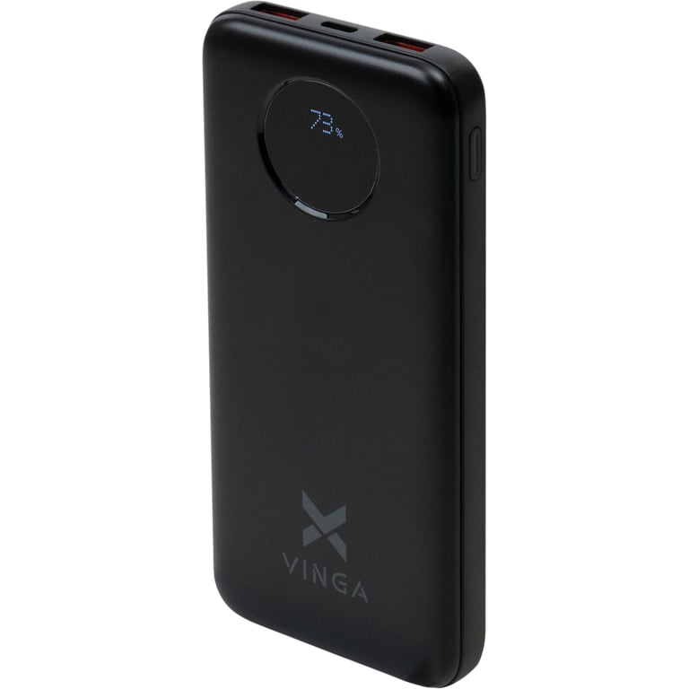 Батарея універсальна Vinga 10000 mAh 22.5W Display Black (VPBB1022) - фото 1