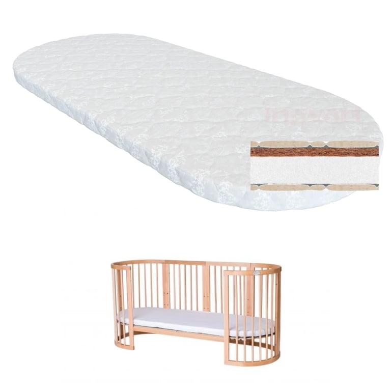 Матрац для дитячого ліжечка Ingvart Smart Bed Oval кокос+поролон, 60х72 см (2100083000008)