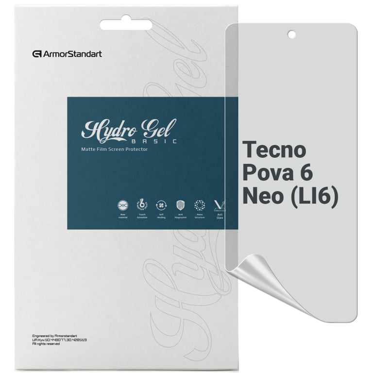 Плівка захисна Armorstandart Matte Tecno Pova 6 Neo (LI6) (ARM78166) - фото 1