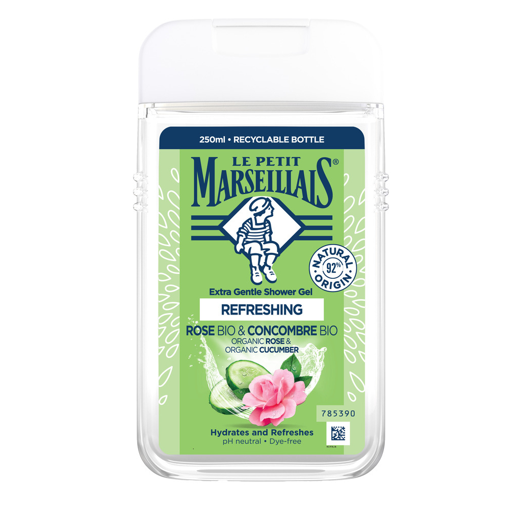 Гель для душу Le Petit Marseillais Огірок та Троянда 250 мл (3574661774183) - фото 1 Гель для душу Le Petit Marseillais Огірок та Троянда 250 мл (3574661774183) - фото 1