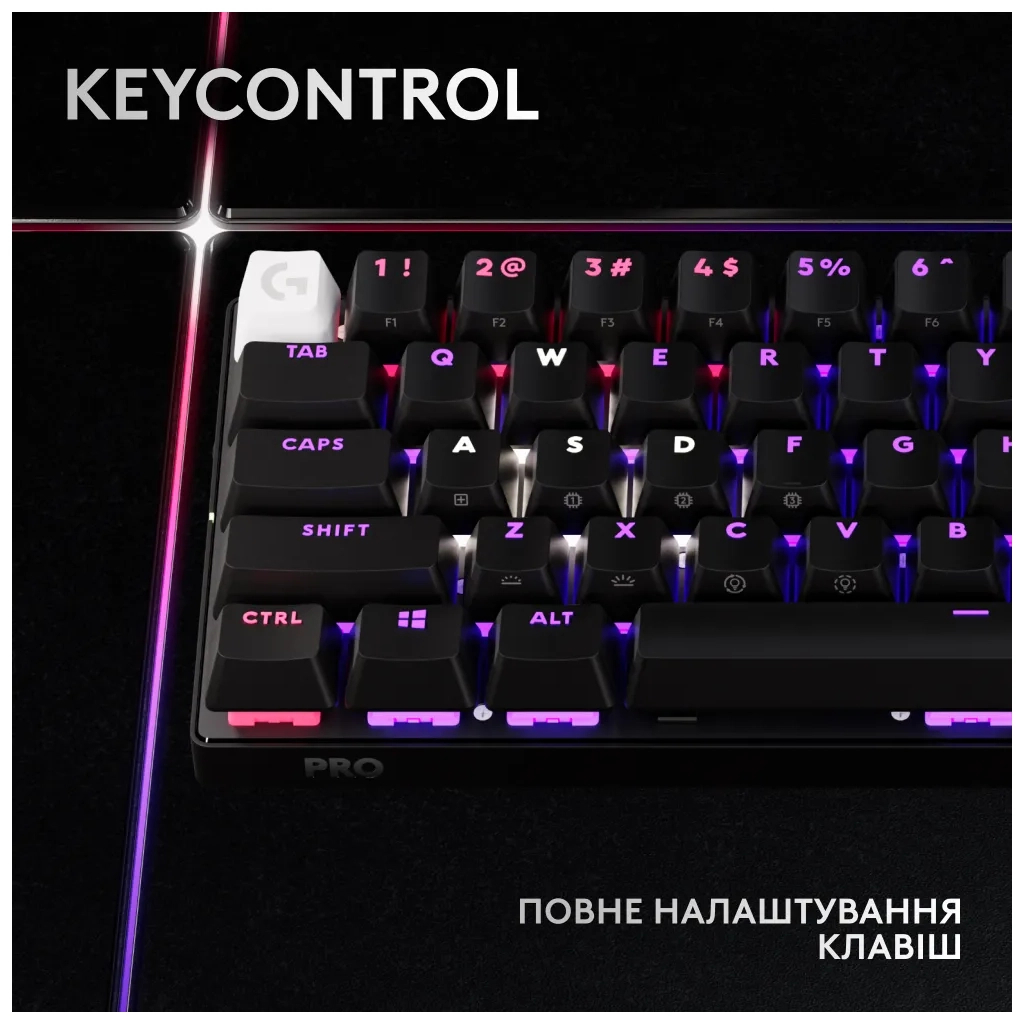 Клавіатура Logitech G Pro X 60 Lightspeed GX Tactile Wireless/Bluetooth UA Black (920-011911) - фото 11 Клавіатура Logitech G Pro X 60 Lightspeed GX Tactile Wireless/Bluetooth UA Black (920-011911) - фото 11