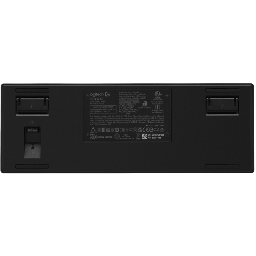 Клавіатура Logitech G Pro X 60 Lightspeed GX Tactile Wireless/Bluetooth UA Black (920-011911) - фото 7 Клавіатура Logitech G Pro X 60 Lightspeed GX Tactile Wireless/Bluetooth UA Black (920-011911) - фото 7