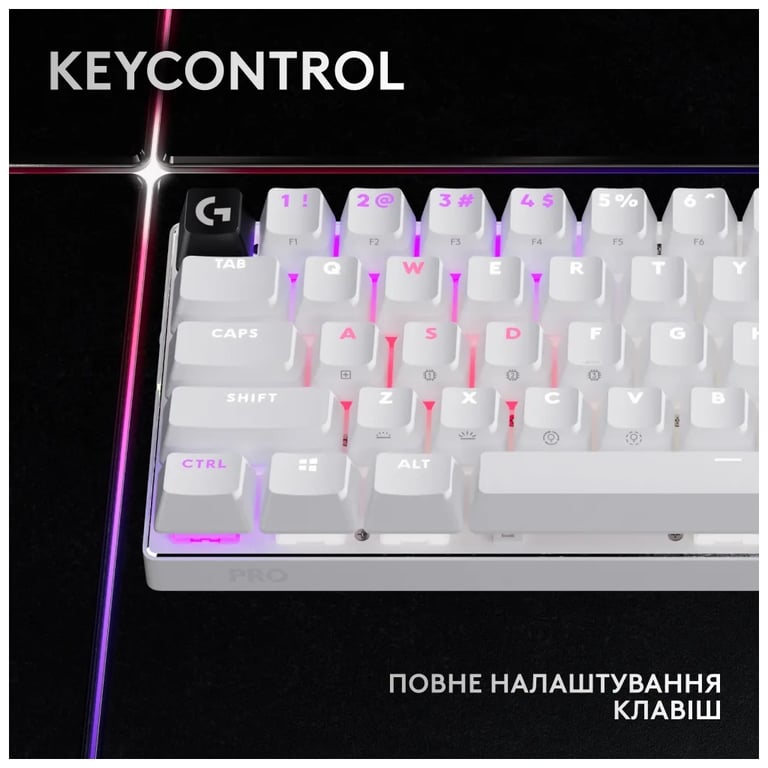 Клавіатура Logitech G Pro X 60 Lightspeed GX Tactile Wireless/Bluetooth UA White (920-011930) - фото 11