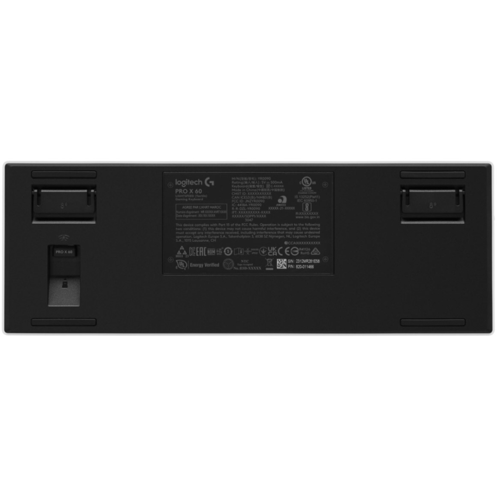 Клавіатура Logitech G Pro X 60 Lightspeed GX Tactile Wireless/Bluetooth UA White (920-011930) - фото 7 Клавіатура Logitech G Pro X 60 Lightspeed GX Tactile Wireless/Bluetooth UA White (920-011930) - фото 7